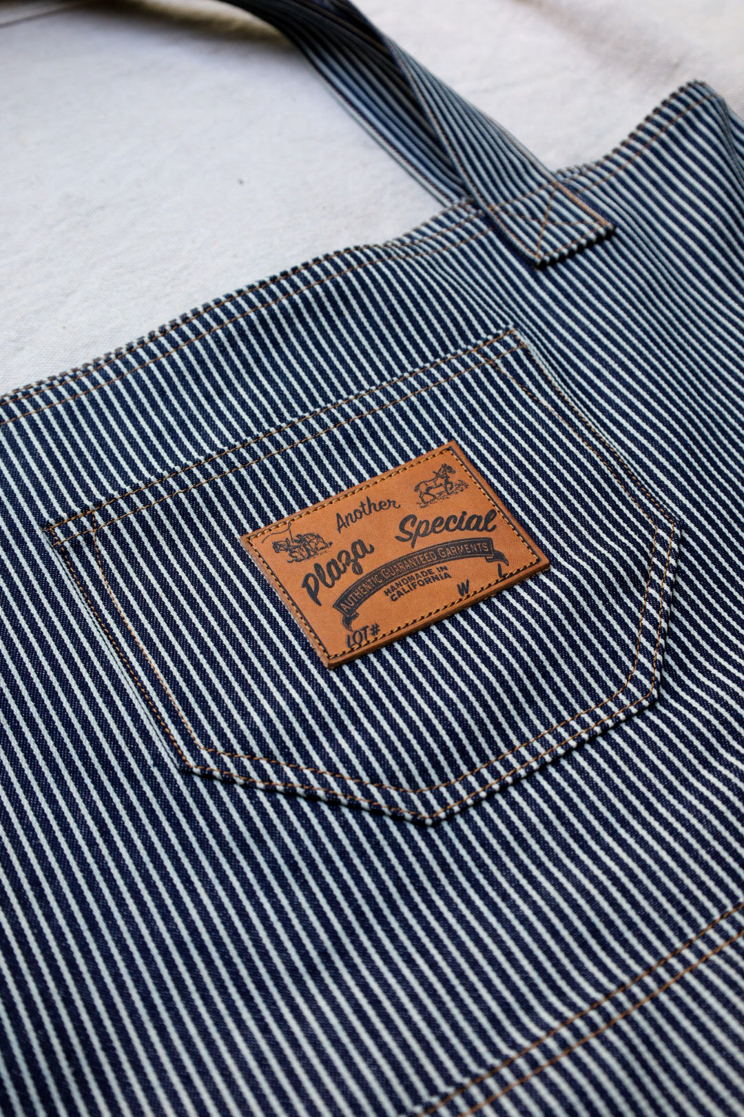 11oz Hickory Stripe Denim Tote