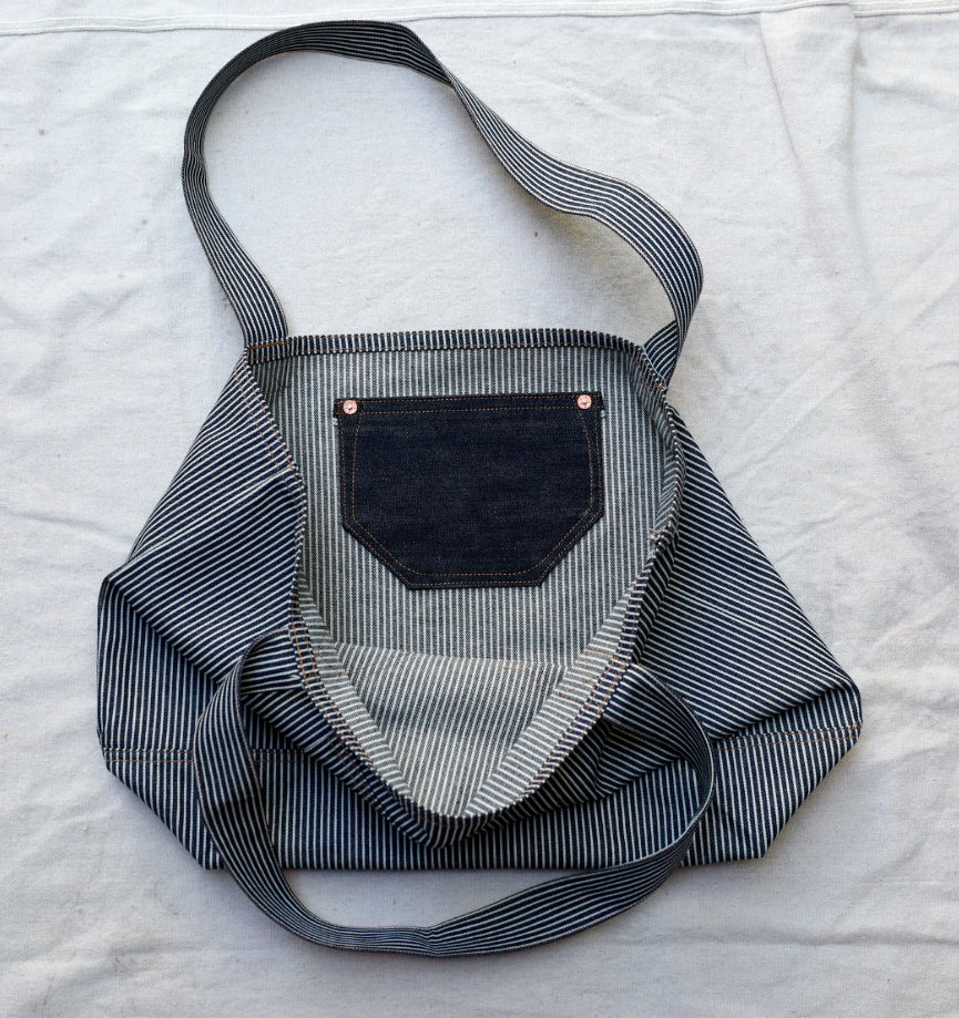 11oz Hickory Stripe Denim Tote