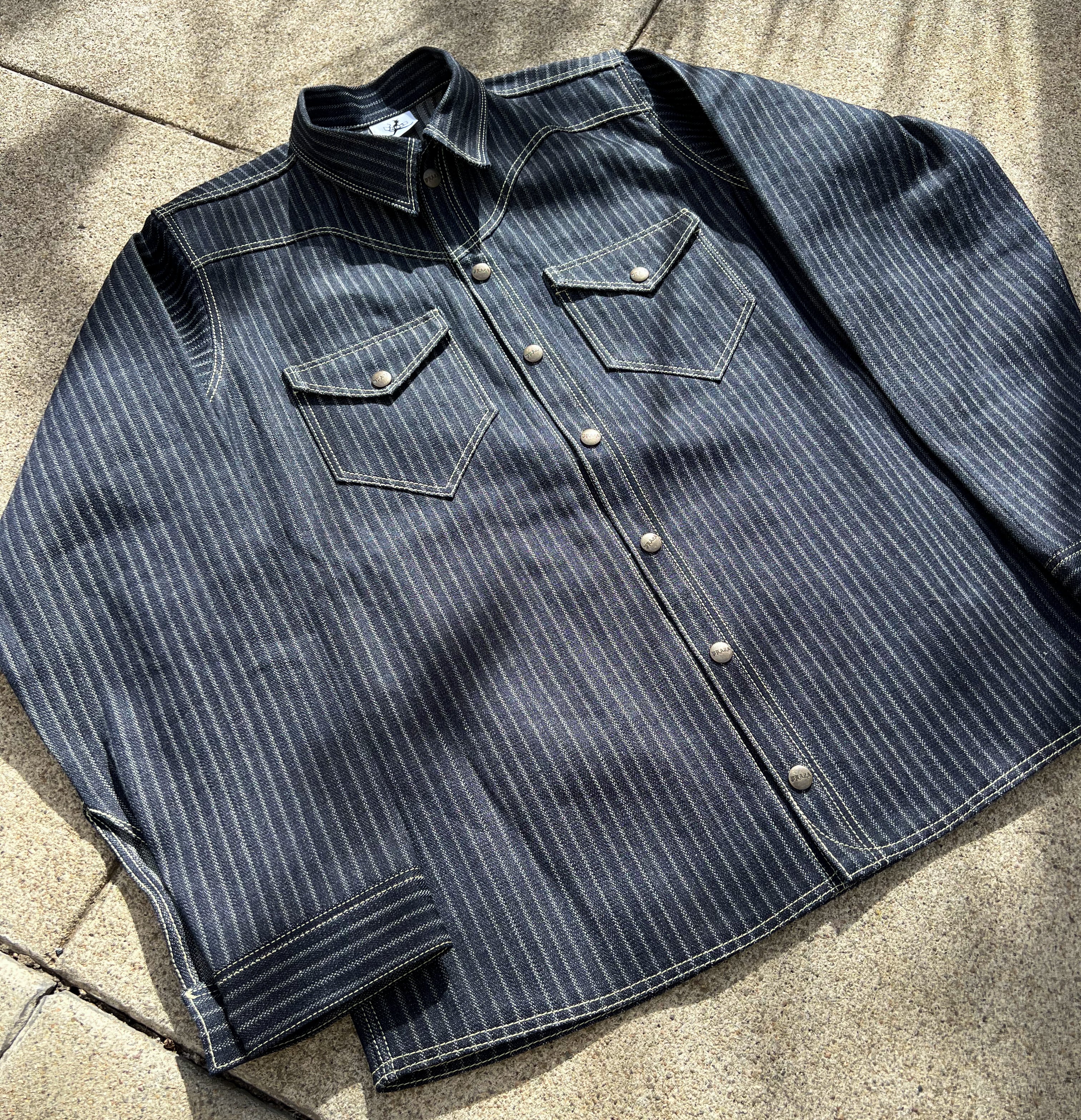 12oz Jacquard Striped Japanese Selvedge Shirt