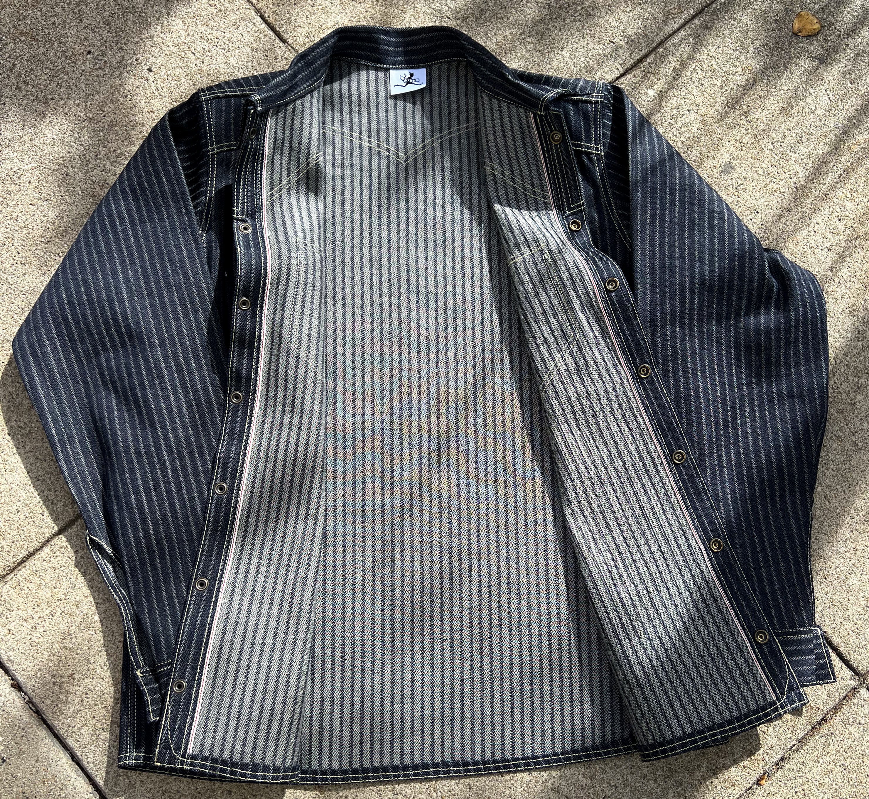 12oz Jacquard Striped Japanese Selvedge Shirt