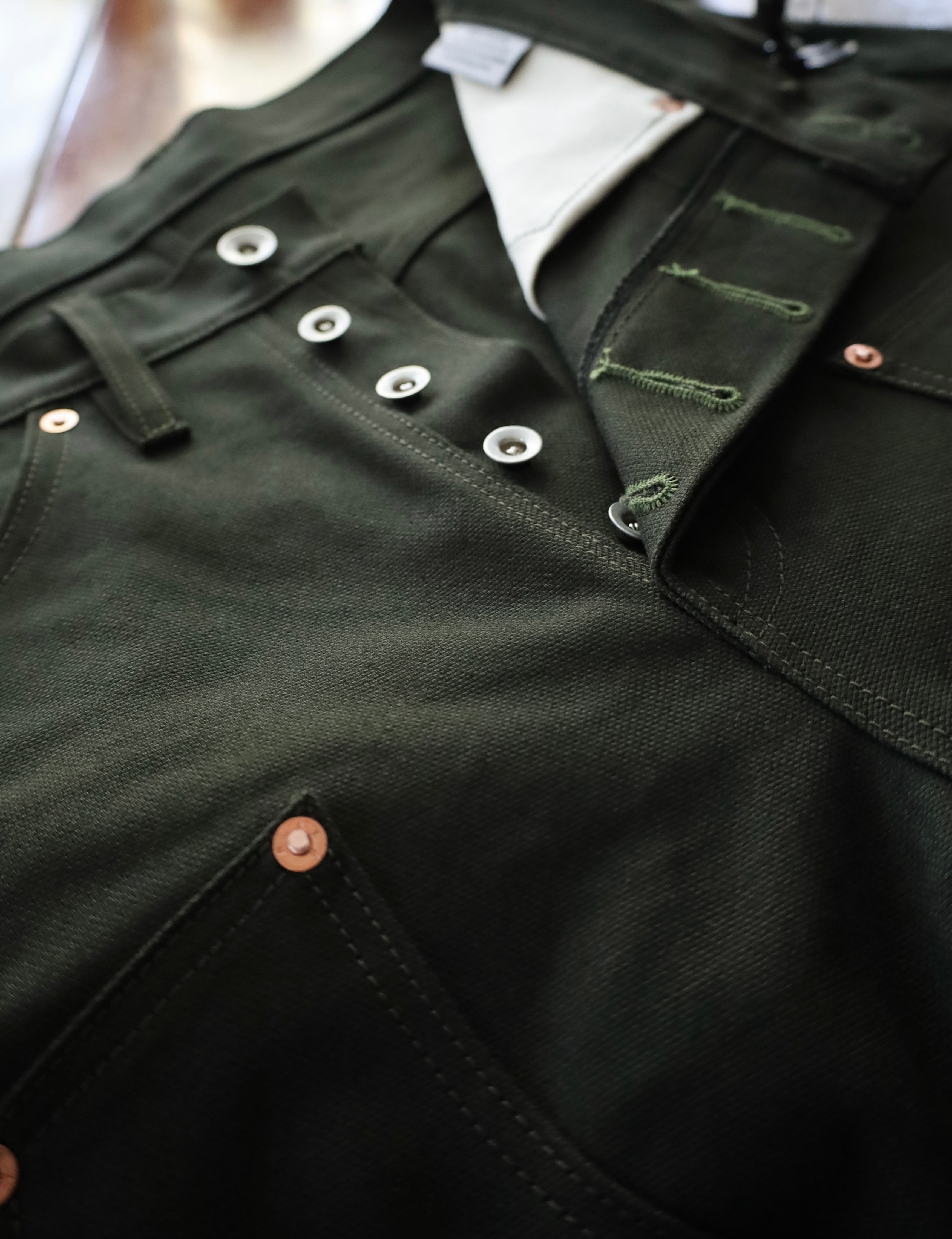 12.5oz Frontier Duck Canvas Double Knee - Forest