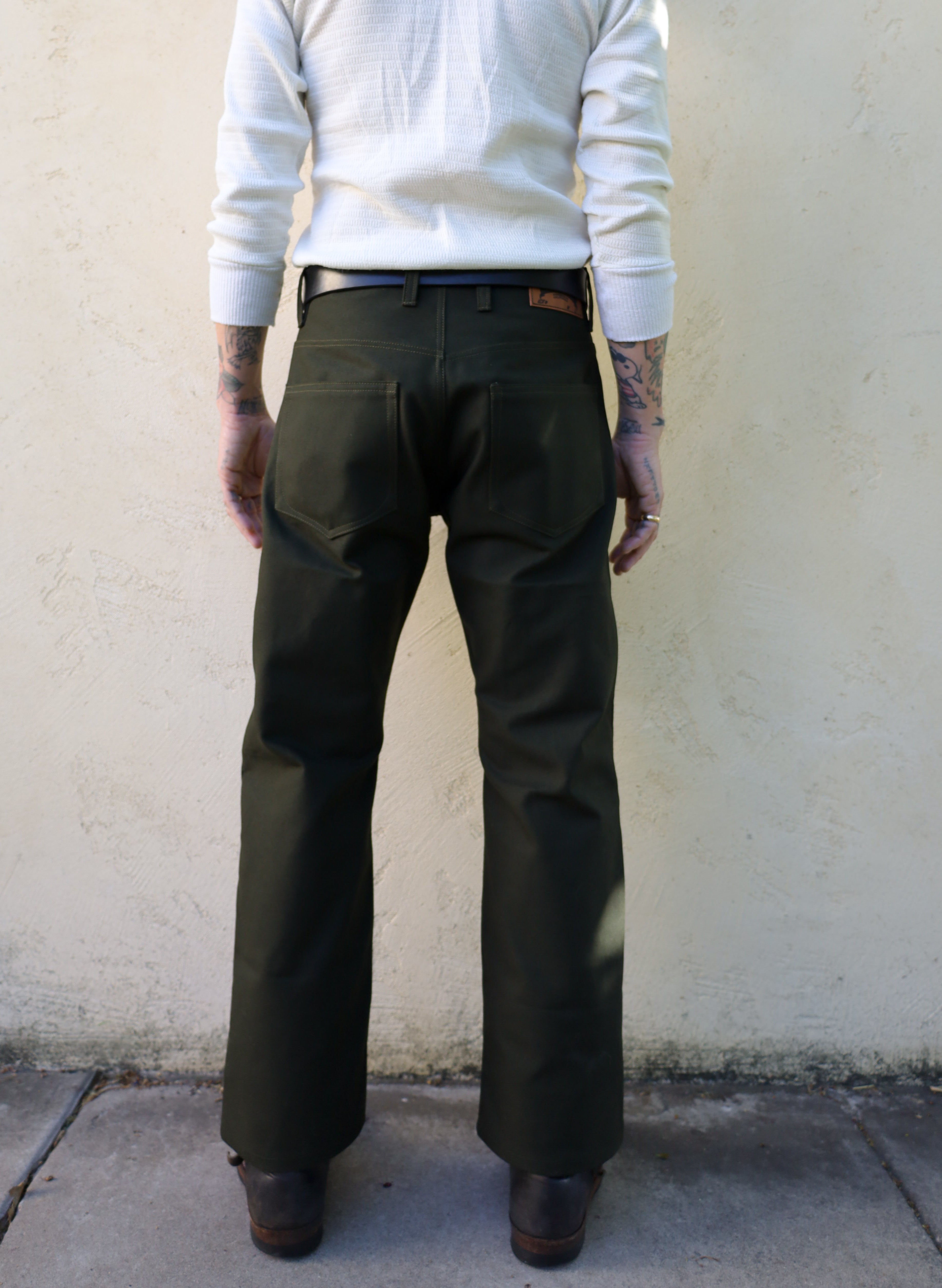 12.5oz Frontier Duck Canvas Double Knee - Forest