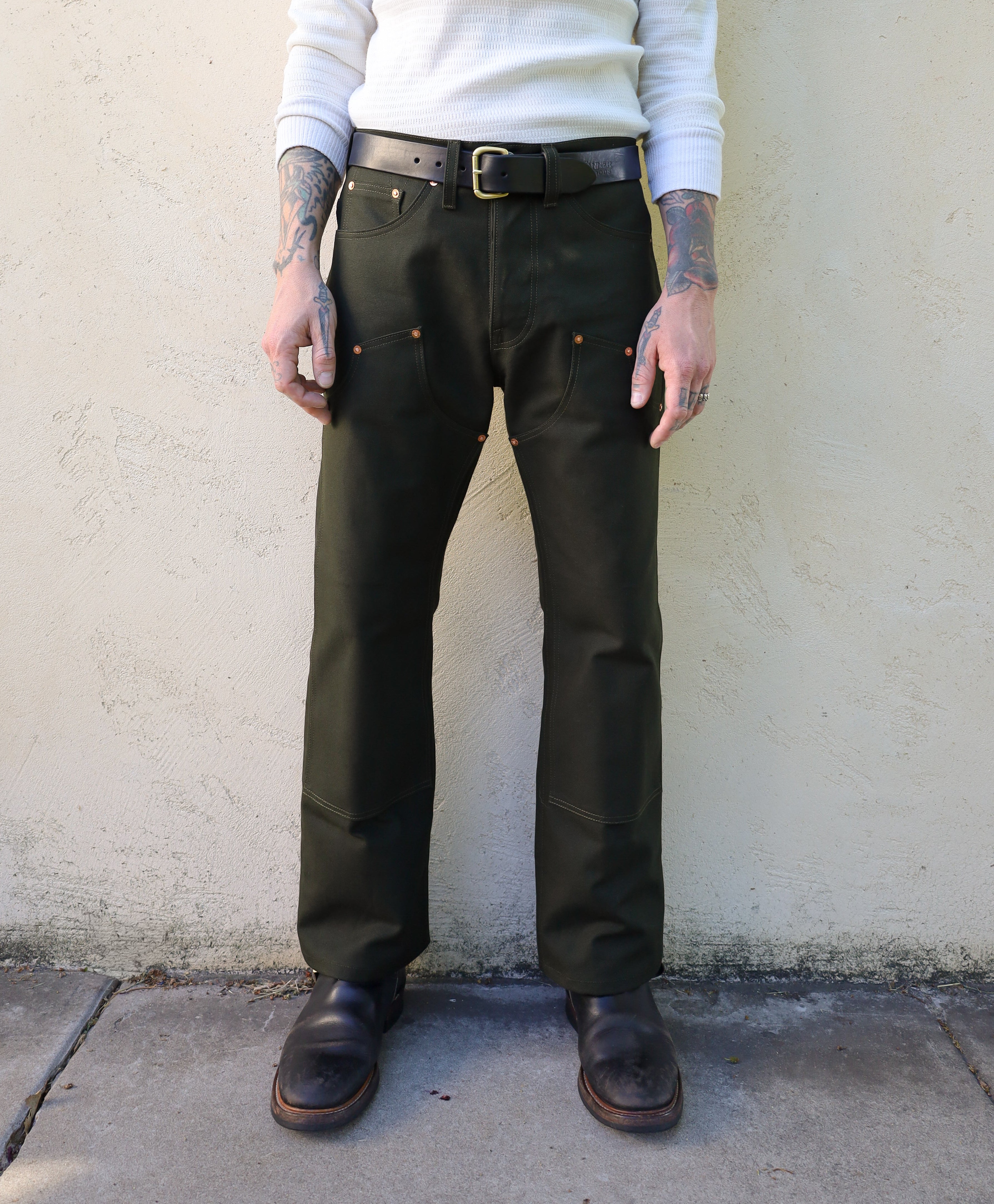 12.5oz Frontier Duck Canvas Double Knee - Forest