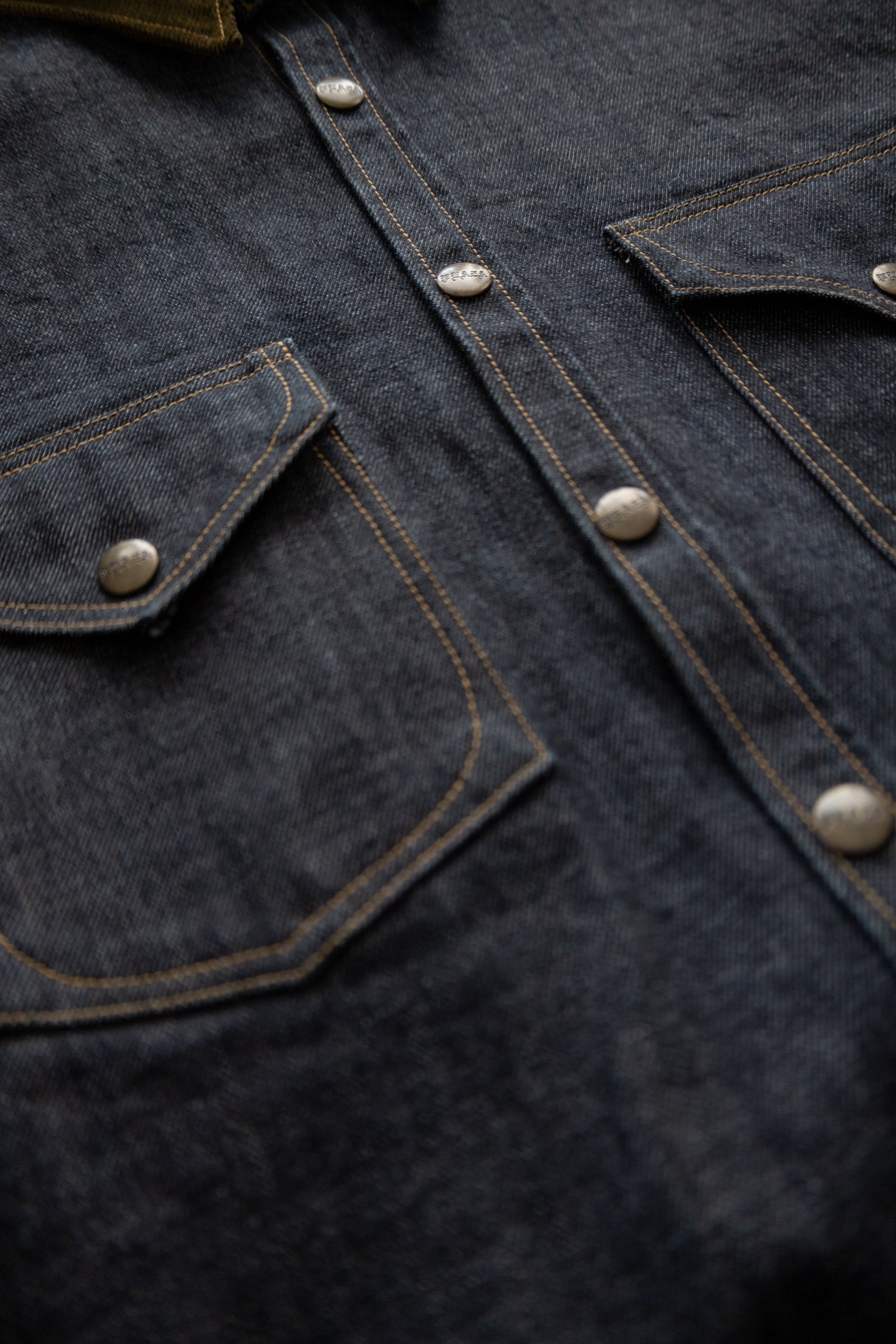14oz Indigo Snap Front Work Shirt