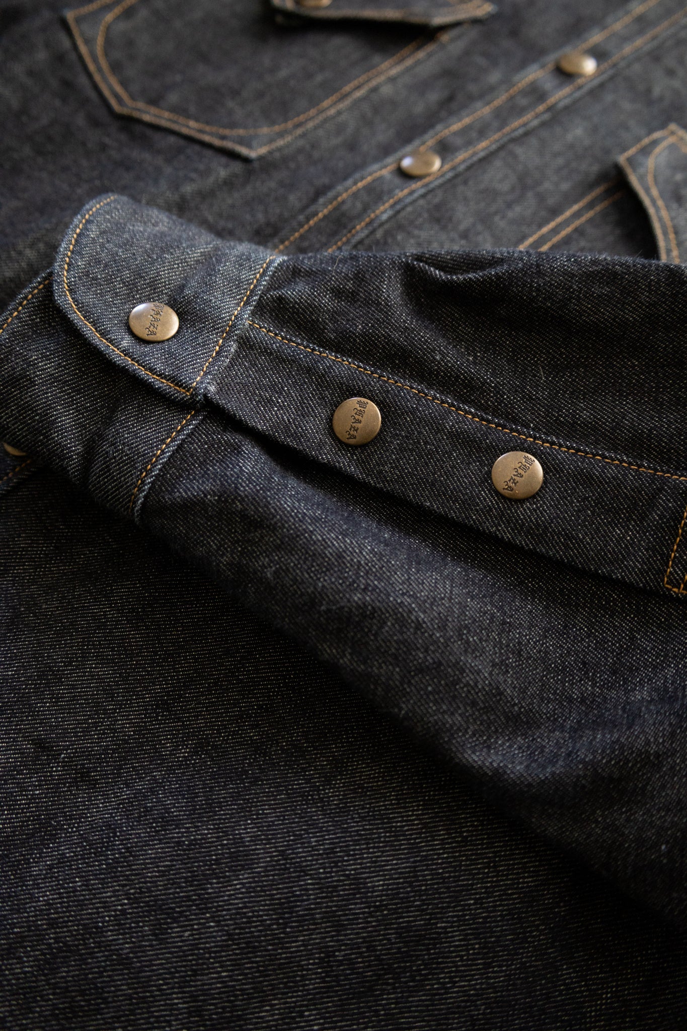 14oz Indigo Snap Front Work Shirt