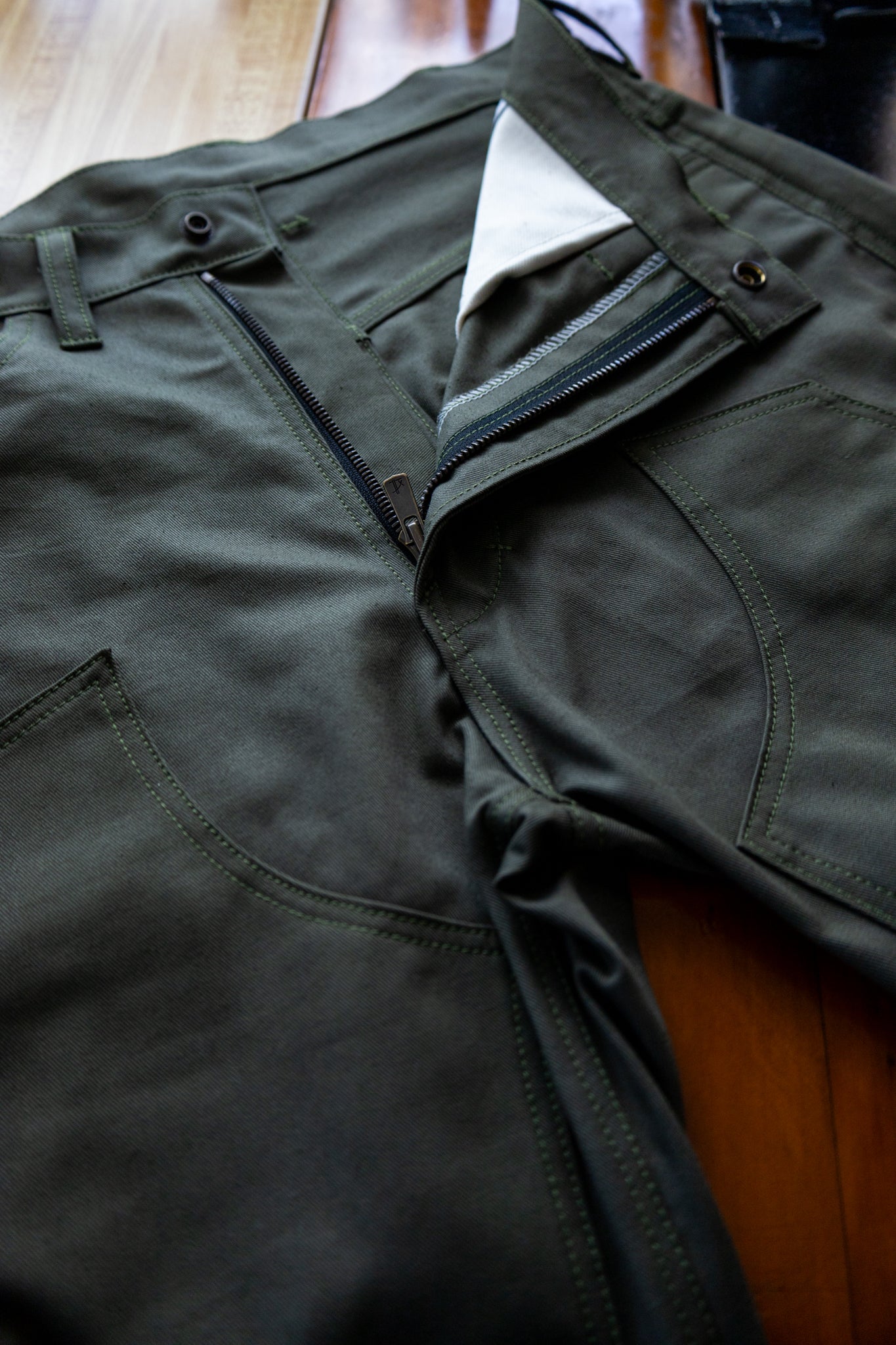 8.5oz Olive Twill Double Knee Shorts