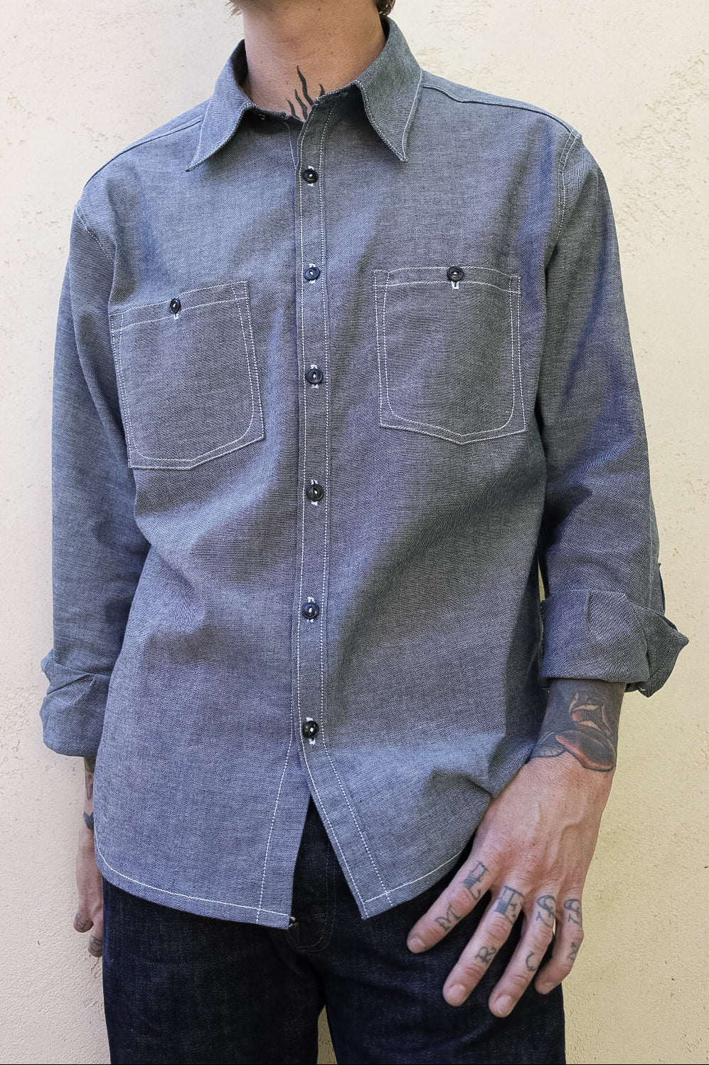 Selvedge Indigo Chambray Work Shirt