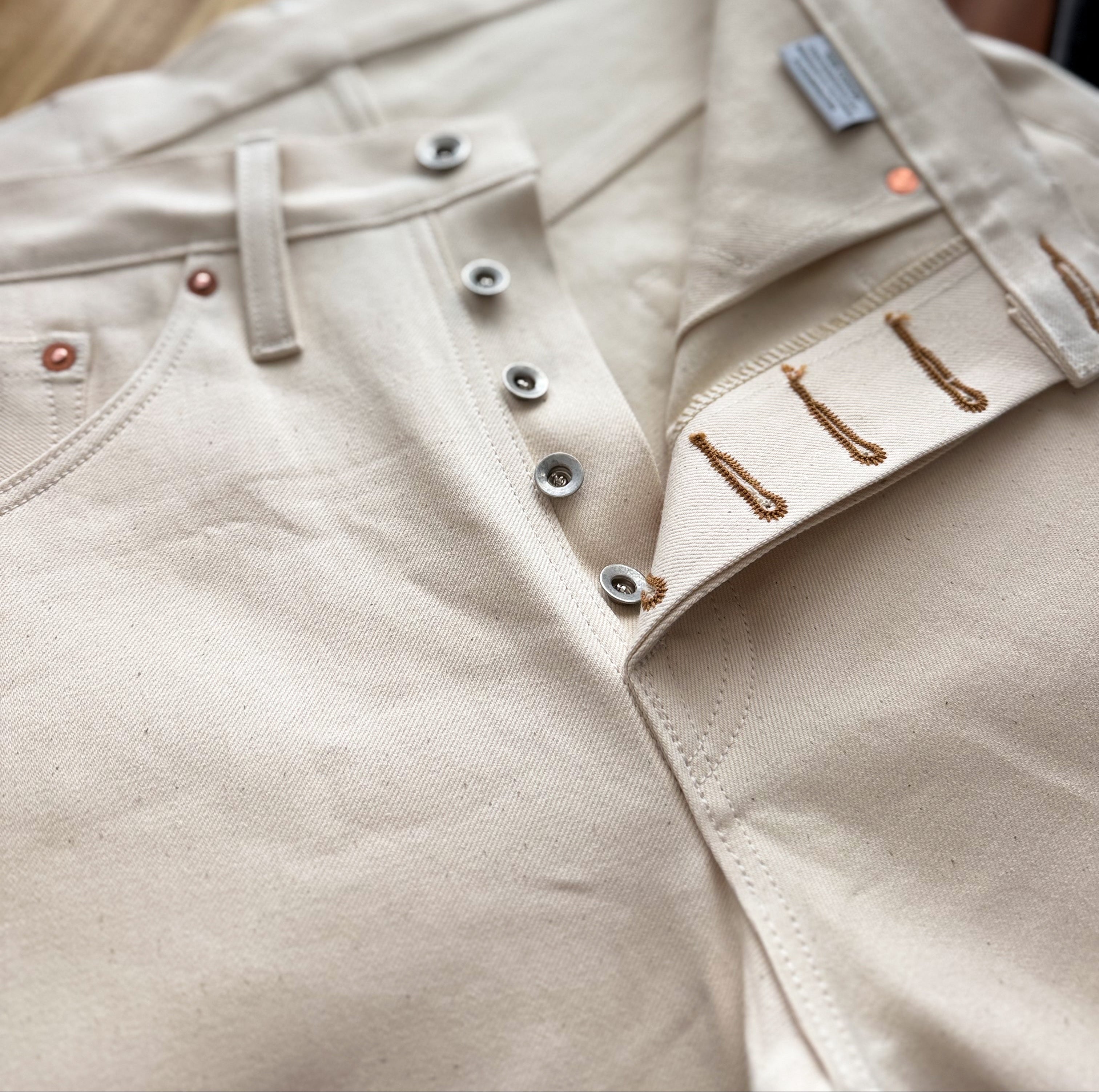 12oz Natural Cone Mills Bull Jeans - Straight Fit