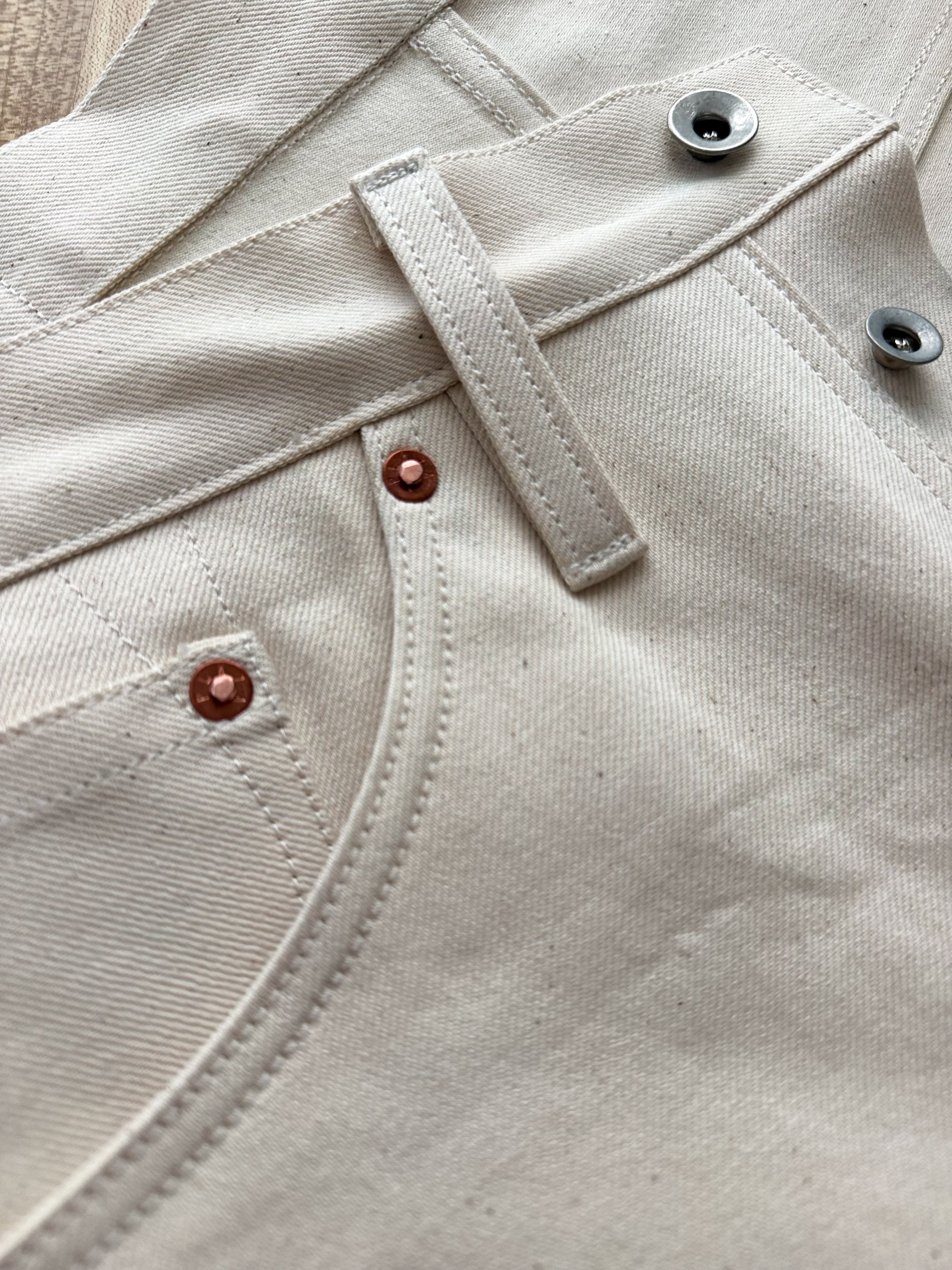 12oz Natural Cone Mills Bull Jeans - Straight Fit