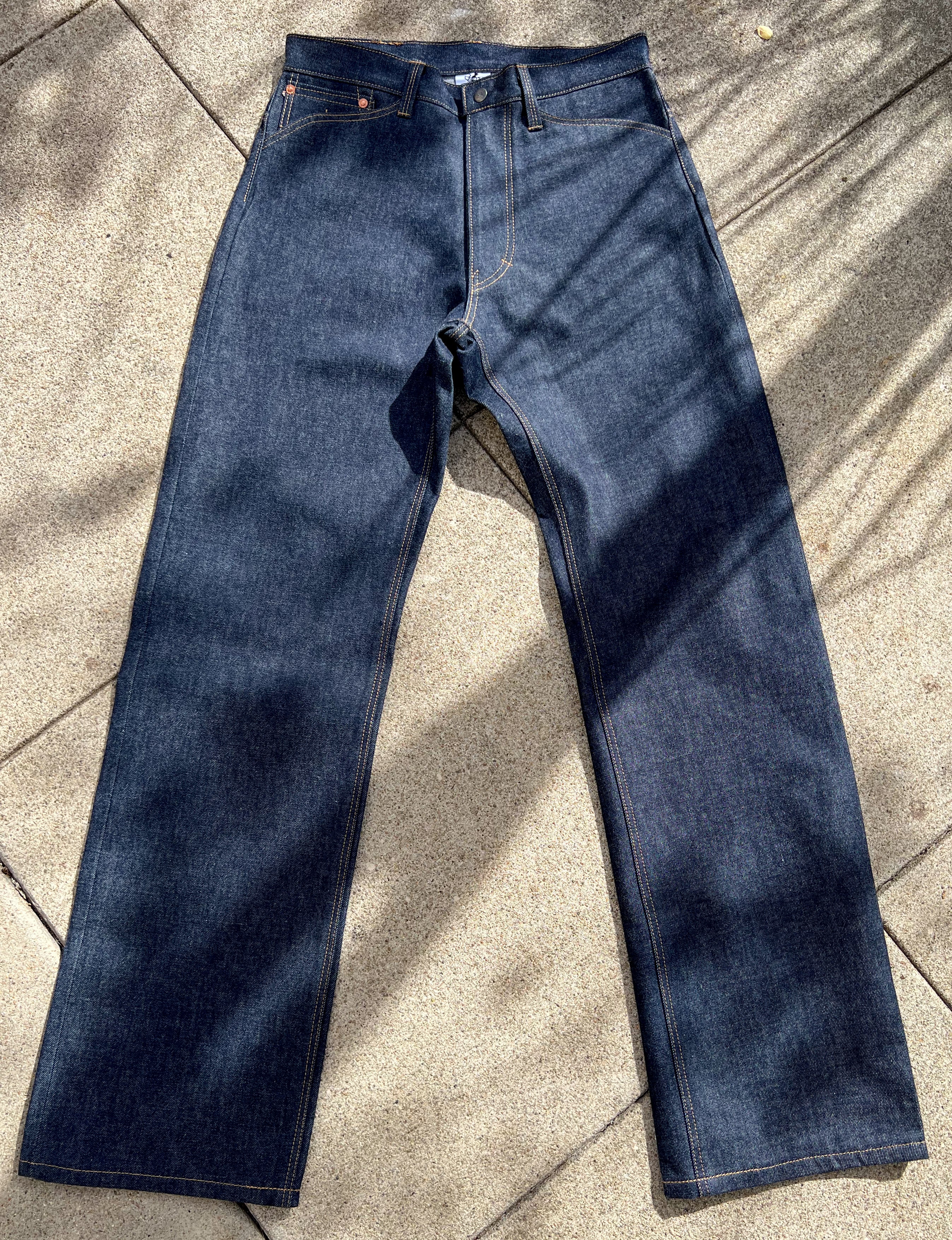 14oz Dark Indigo Selvedge Denim - Wide Straight