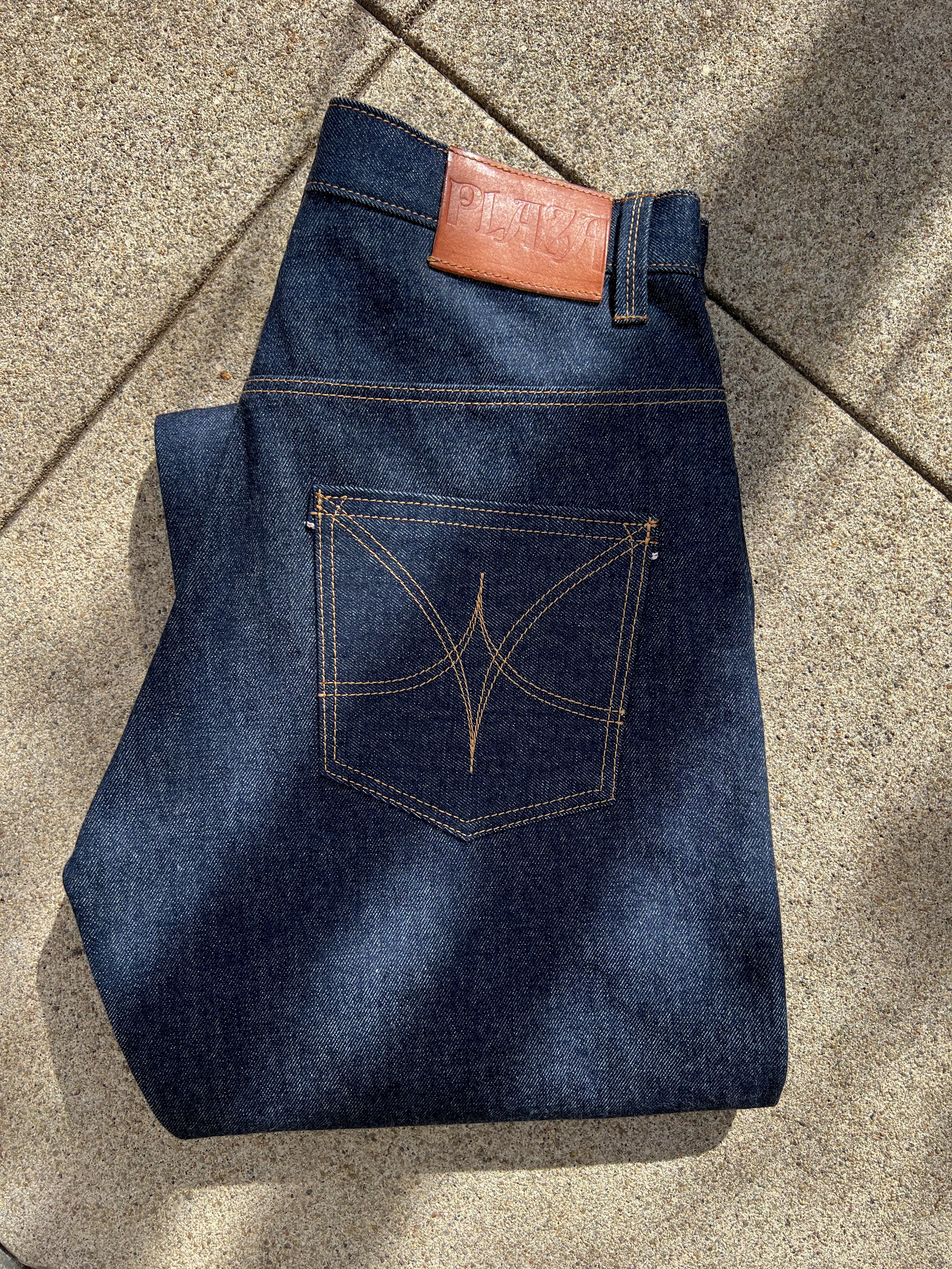 14oz Dark Indigo Selvedge Denim - Wide Straight