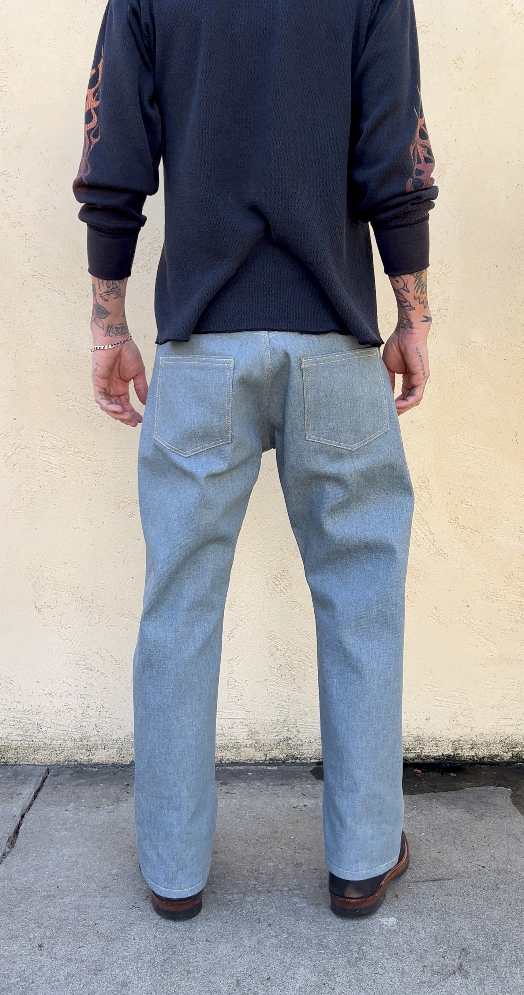 13oz Light Indigo Japanese Denim - Wide Straight