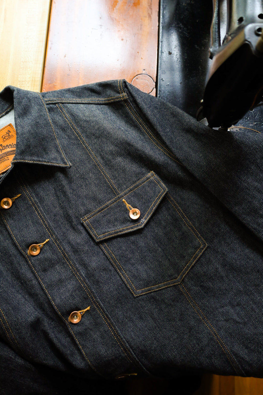 14oz Indigo Selvedge Denim - Single Rider Jacket