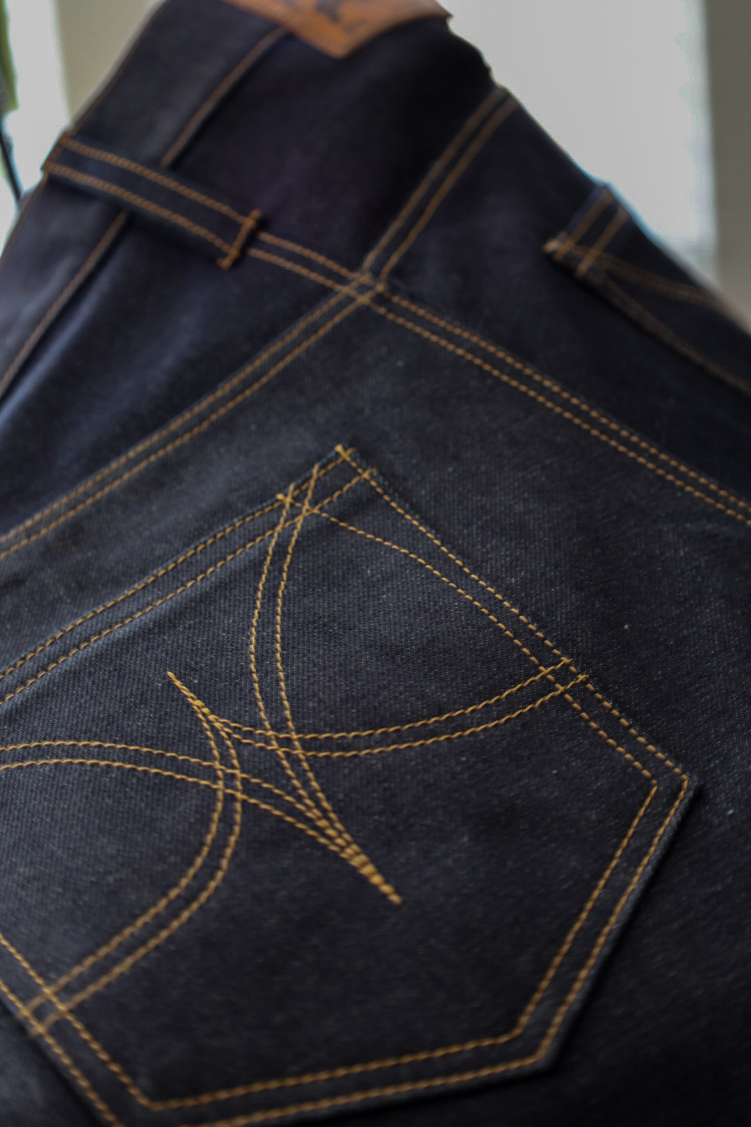 14oz Dark Indigo Double Knee Jeans - Relaxed Straight