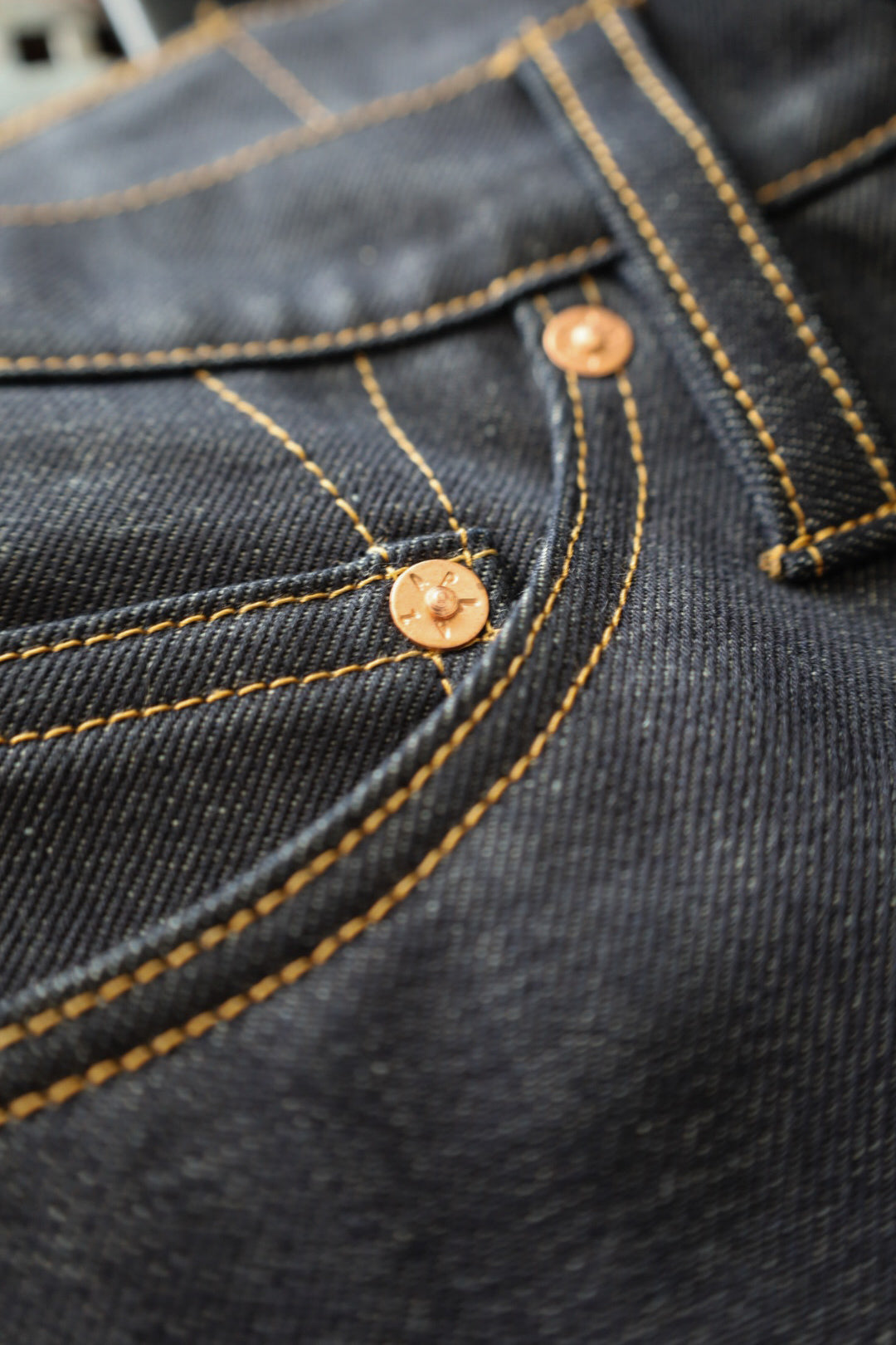 14oz Dark Indigo Double Knee Jeans - Relaxed Straight