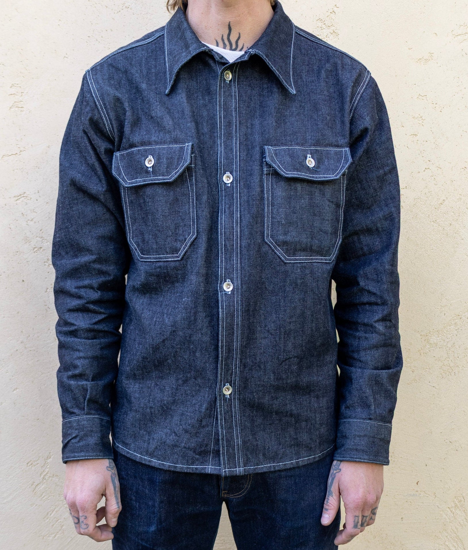 13.5oz Selvedge Indigo Surplus Shirt