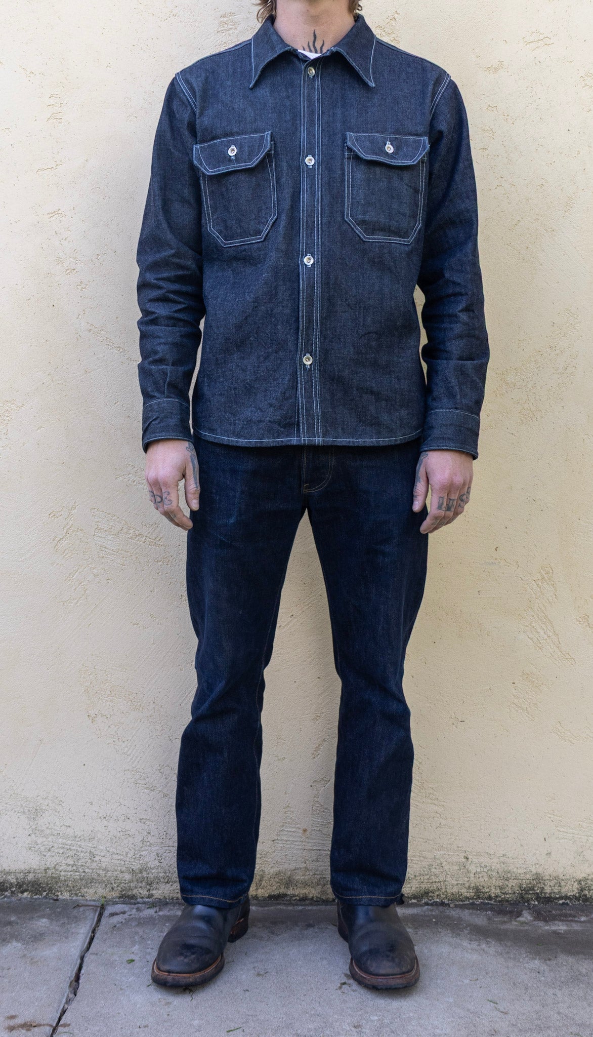 13.5oz Selvedge Indigo Surplus Shirt