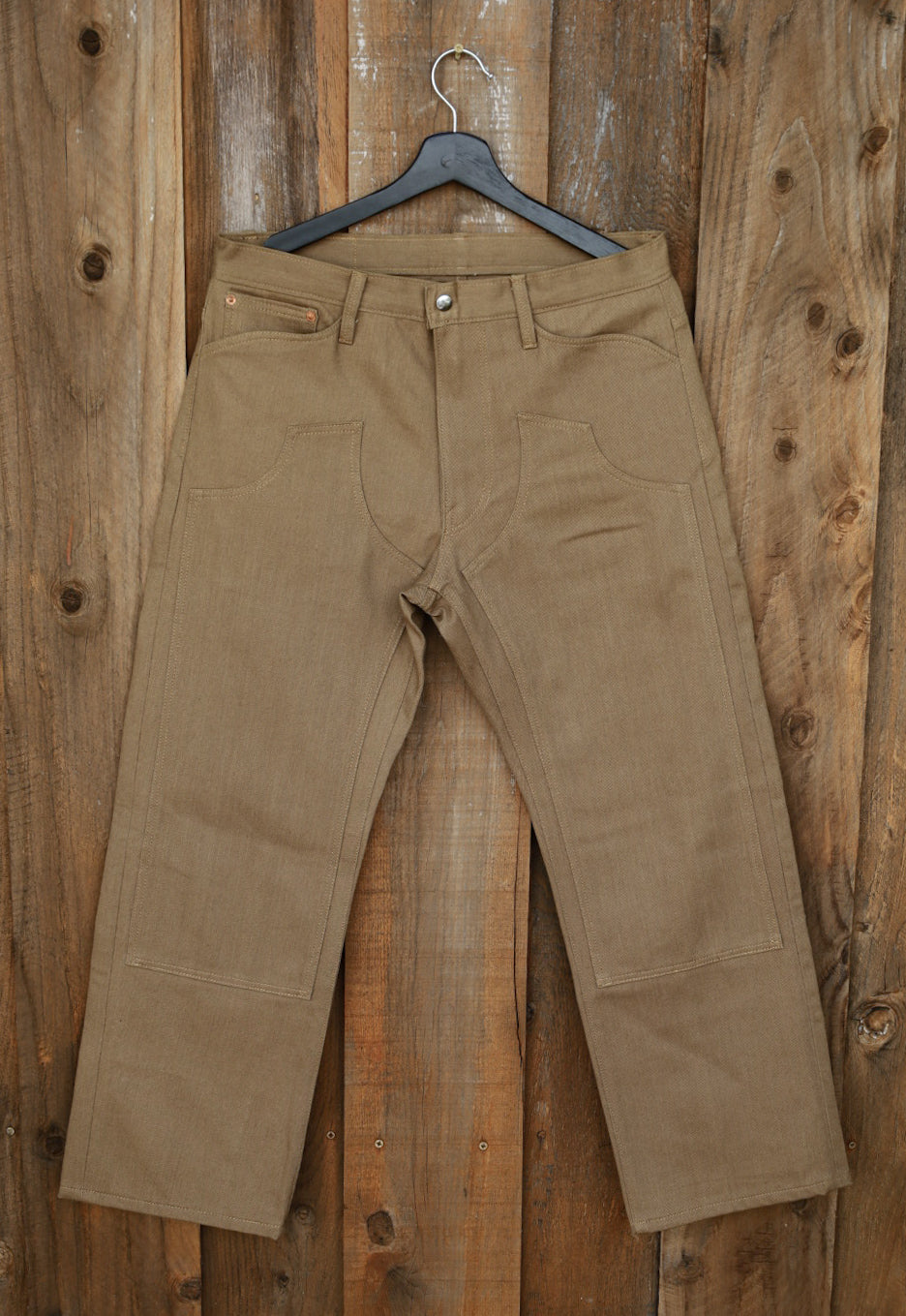 13oz Camel Bull Double Knees - Straight - 33x28