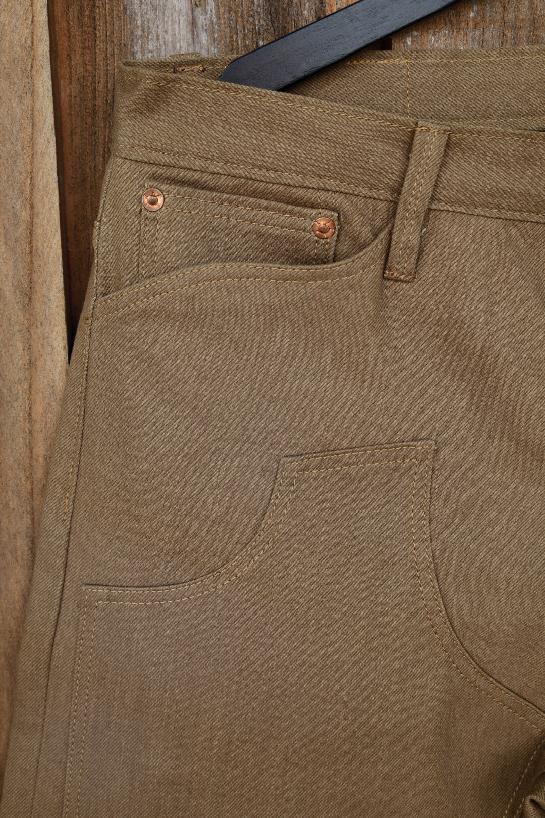 13oz Camel Bull Double Knees - Straight - 33x28
