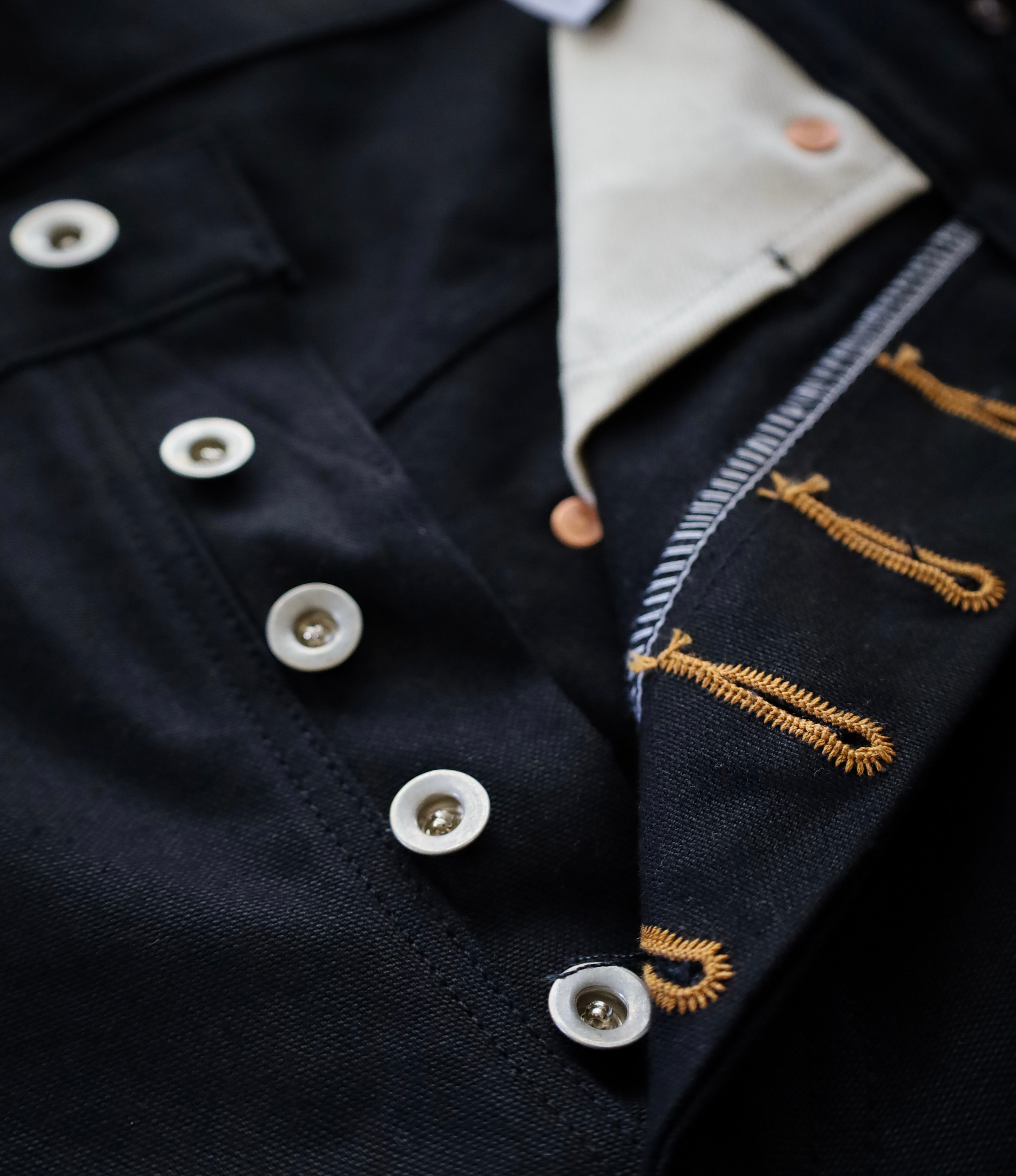 13oz Black Cotton Duck Double Knee Shorts